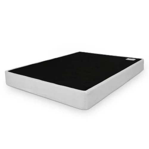 Full Canton Box Spring Black/White - 8" Metal Base for Mattress Support - Home Design