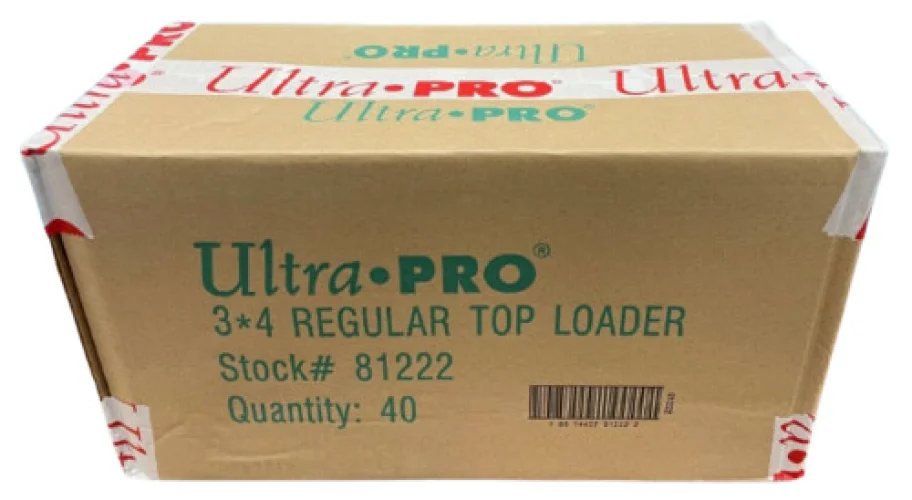 25 ULTRA PRO Regular 3x4 Standard Top Loader (40 Packs) Toploader 1000 Ct Case