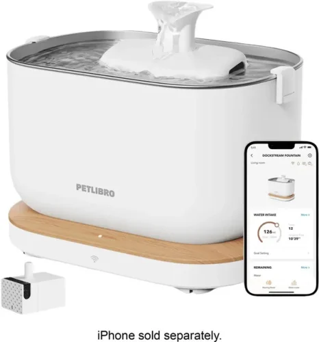 Petlibro PL-WF105-02W Dockstream Automatic Pet Water Fountain, White - Refurbished