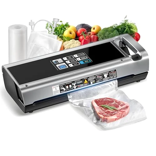90KPa Portable Vacuum Sealer Machine for Food Storage with One-Touch Lid and Powerful Suction