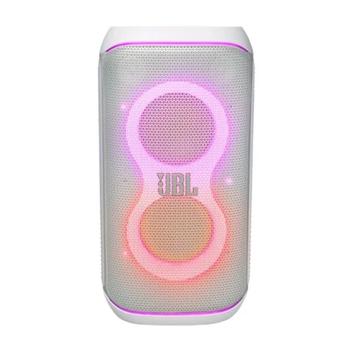 JBL PartyBox Club 120 Portable Bluetooth Speaker with Lights & Mic Input - White