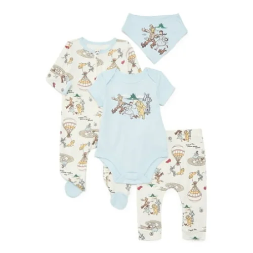 4-Piece Wizard of Oz Baby Layette Newborn Essentials Gift Set, Sizes Newborn-12 Months