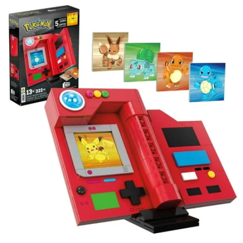 322-Piece MEGA Pokémon Kanto Region Pokédex Building Kit for Collectors, Plastic