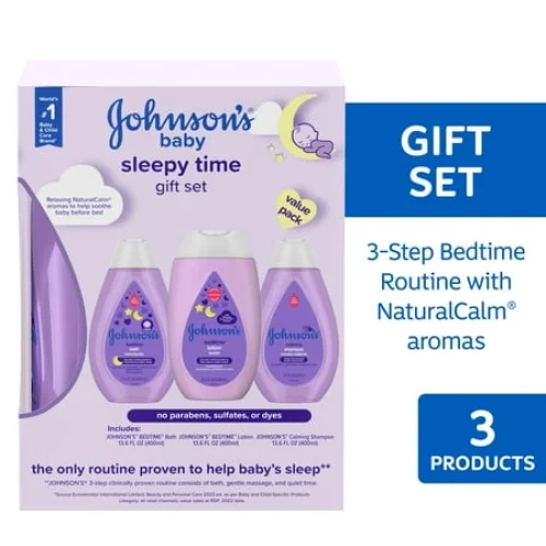 Johnson's Sleepy Time Relaxing Baby Bedtime Gift Set, 3 Items