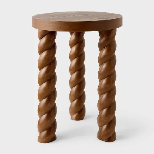 Braided Accent Table Walnut - Threshold™ designed with Studio McGee - Fully Assembled
