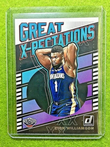 ZION WILLIAMSON ROOKIE CARD JERSEY #1 PELICANS SP INSERT RC 2019-20 Donruss DUKE