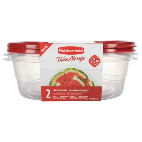 12 Piece Rubbermaid TakeAlongs Food Storage Containers - BPA-Free, Dishwasher Safe, and Microwave Safe