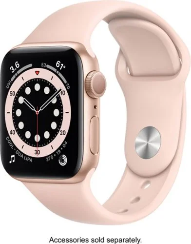 Apple Watch Series 6 (GPS) 40mm Refurbished Aluminum Case with Pink Sand Sport Band - Gold - (2020)