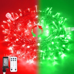JMEXSUSS 100 LED Red & Green Christmas Lights