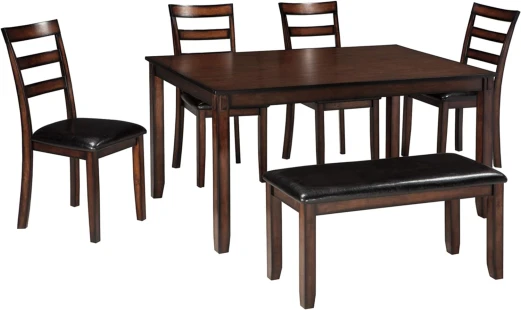 Ashley Coviar 6 Piece Dining Set (Dark Brown)