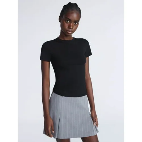 Scoop Women's Stretch Cotton Baby Tee with Short Sleeves, XS-4X