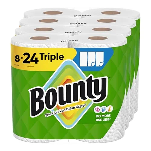 Bounty Select-A-Size Paper Towels, White, 8 Triple Rolls (24 Regular Rolls)
