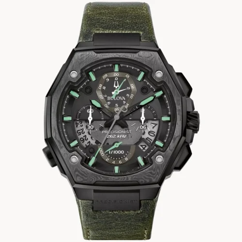 Bulova Precisionist X Men's SE Chronograph Quartz Green Watch 45mm 262kHz 98B355