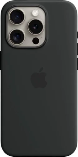 Apple iPhone 15 Pro Silicone Case with MagSafe - Black