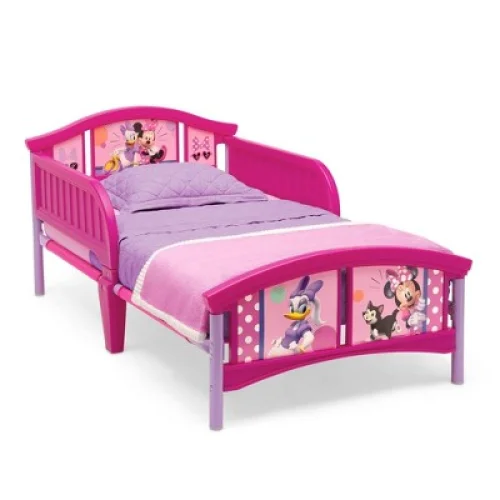 Delta Children Plastic Toddler Bed - Minnie Mouse - JPMA Certified - Sturdy Construction