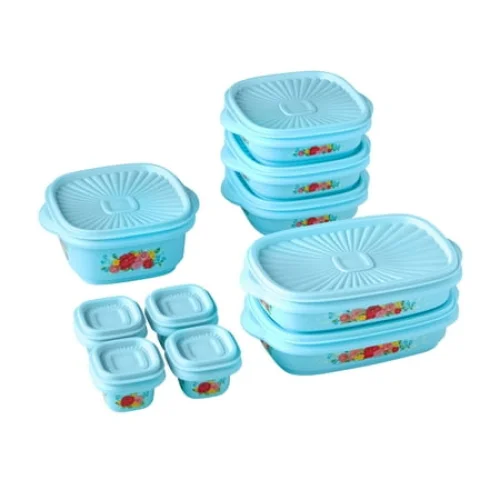20 Piece Pioneer Woman Plastic Food Storage Container Set, Sweet Rose Design, BPA-Free