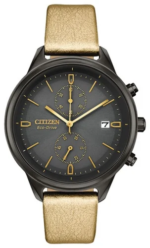 Citizen Eco-Drive Women's Chandler Chronograph Leather 39mm Watch FB2007-04H