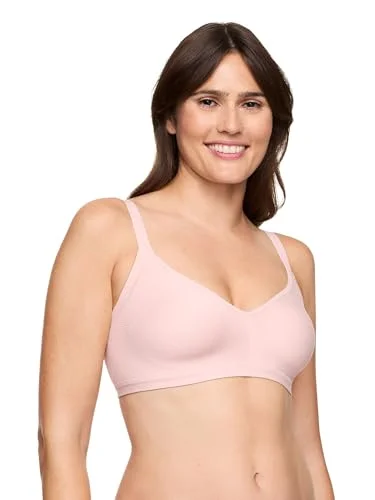 Warner's Women's Blissful Benefits Underarm-Smoothing Wireless Lightly Lined Bra, Rosewater, Large