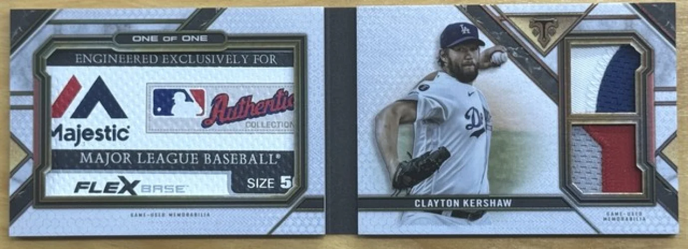 Clayton Kershaw 2021 Topps Triple Threads MLB Laundry Tag Game Used Booklet 1/1