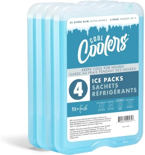 Cool Coolers XL Slim Ice Packs (4 Pack)