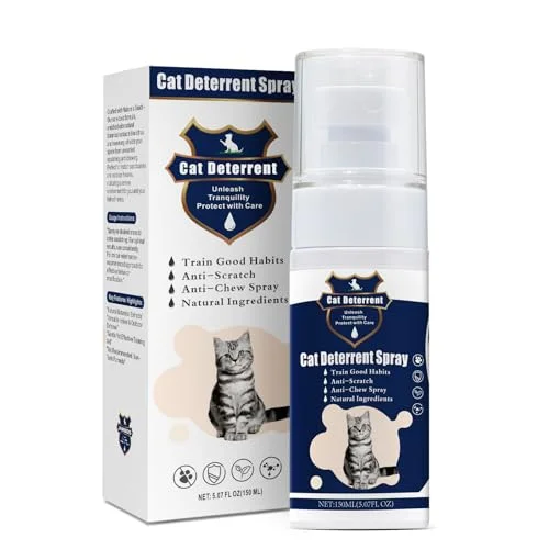 JAMBOS Cat Deterrent Spray - Safe Indoor & Outdoor Deterrent for Furniture Protection (Blue, M)