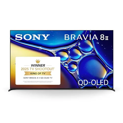 Sony BRAVIA 8 II 65 Inch 4K Smart Google TV with QD OLED, XR Processor, and 120Hz Refresh Rate