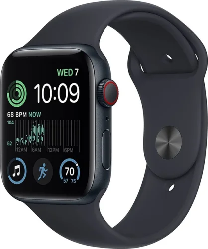 Apple Watch Series SE 2nd Gen GPS+LTE 44mm Midnight Aluminum Case & Sport Band