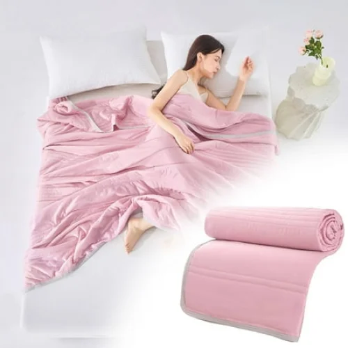Cooling Blanket for Hot Sleepers, Ice Cooling Summer Blanket, Lightweight Quilt, 39.37 X 59.06 Inch