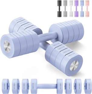 MERACH Dumbbell Set of 2 Adjustable Weight - Blue or Pink