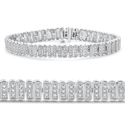 16 grams 1.24Ct Diamond Tennis Bracelet White Gold 5.8mm wide