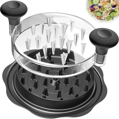 10" Pro Chicken Shredder Tool Twist Large for Kitchen, BPA-Free Food-Safe Meat Grinder, Black