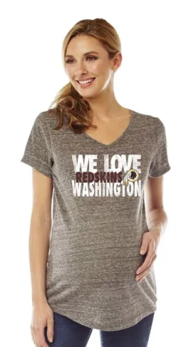 Soft As A Grape NFL Women's Maternity V-Neck Short Sleeve Tee - Many Teams +Sizes