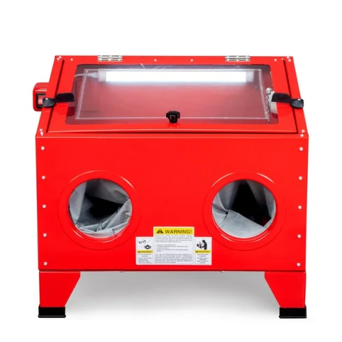 25 Gallon Bench Top Air Sandblasting Cabinet Sandblaster Blast Large Cabinet Red