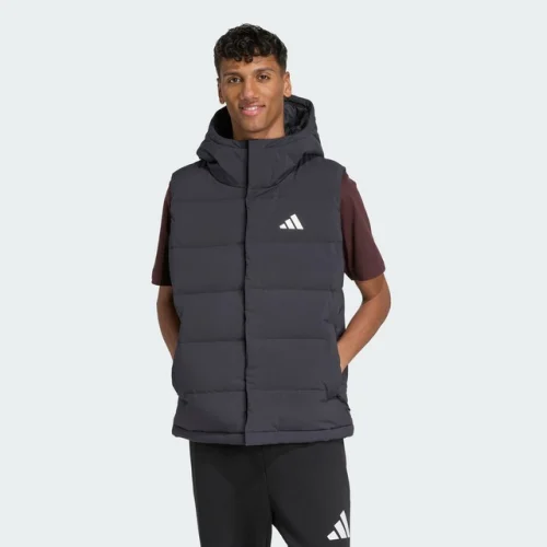 adidas Men's Helionic CLIMAWARM Hooded Down Vest