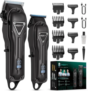 VGRPro 7000RPM Cordless Electric Hair Clipper & Trimmer Set