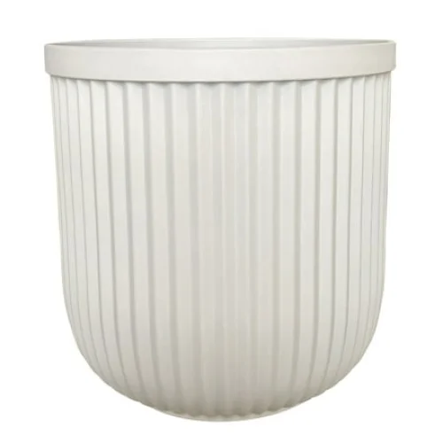Better Homes & Gardens 16" x 16" x 15.8" Ellan White Resin Plant Pot Planter