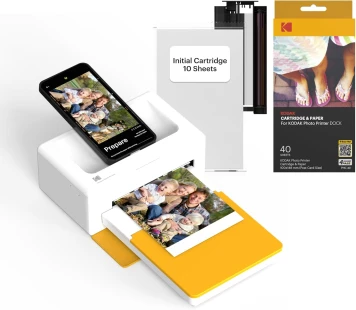 KODAK Dock Plus 4PASS Instant Photo Printer (50 Sheets)