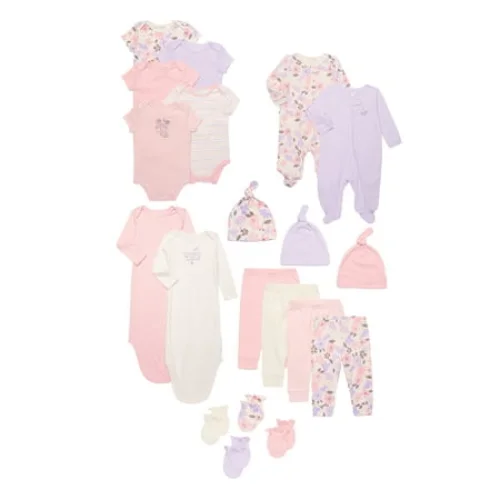 20-Piece Garanimals Newborn Baby Girl Shower Gift Set, Floral Multi, 9 Months