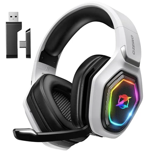 Ozeino 2.4GHz Wireless Gaming Headset for PC, PS5, PS4, Switch, Laptop, Mobile, and Mac