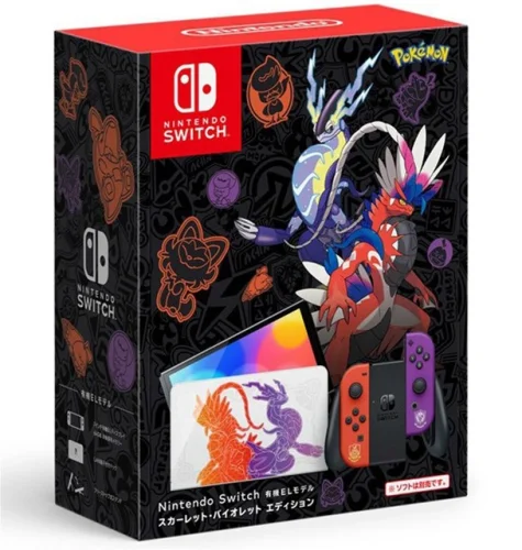 New Nintendo Switch OLED Pokemon Scarlet & Violet Limited Edition + Wow Decal - Free Shipping
