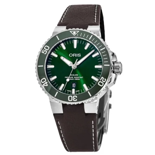 New Oris Aquis Date Automatic Green Men's Watch 01 733 7732 4157-07 5 21 10FC