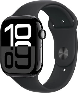 Apple Watch Series 10 [GPS 46mm case] Smartwatch with Jet Black Aluminum Case - M/L