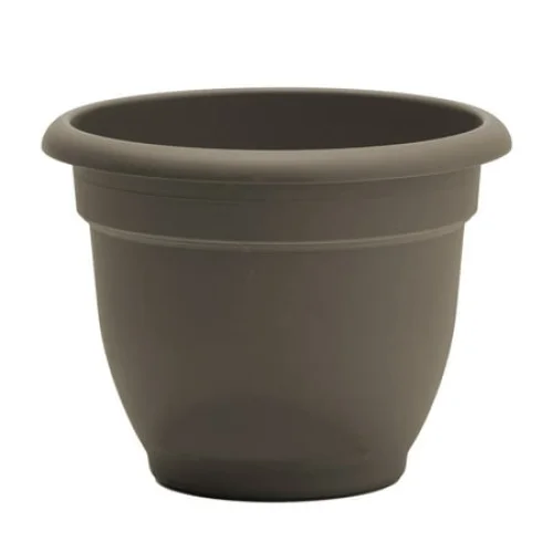 Bloem Ariana 16" Peppercorn Round Self-Watering Resin Planter Pot - Indoor/Outdoor Gardening