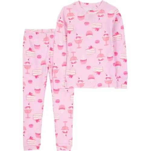 Carter's Child of Mine Toddler Boys or Girls 2-Piece Long Sleeve Top and Pants Pajama Set, Sizes 12M-5T