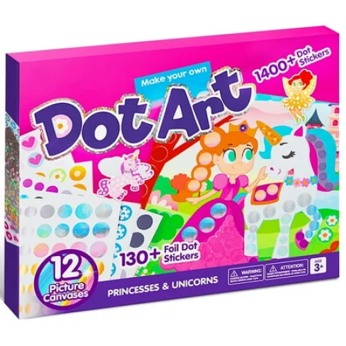 Over 1470 Pcs Joyfy Unicorns and Princess Dot Markers Sticker Poke A Dot Book for Ages 3-7