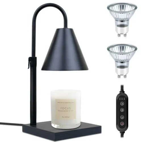 DAYBETTER Candle Warmer Lamp with Timer, Dimmable Electric Lamp with 2 GU10 Bulbs
