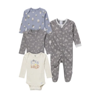 Gerber Gender Neutral 4-Piece Gift Set, Sizes Newborn - 6/9 Months