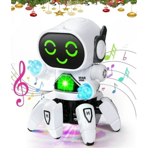 Robot Toy for Kids, Smart Electronic Walking Dancing Robot with Lights and Music for Boys Girls, 3+