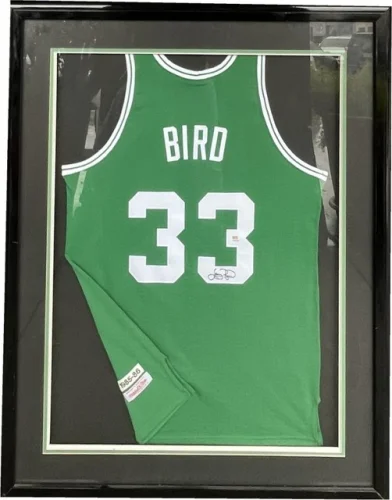 Larry Bird Signed Autographed 85-86 Jersey Celtics Legend Framed PSA 1A81936