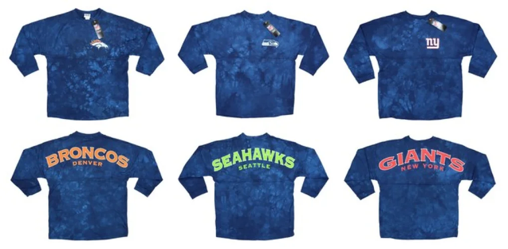 NFL Team Apparel Long Sleeve Liquid Blue Gridiron T-Shirt NWT Pick Team/Size